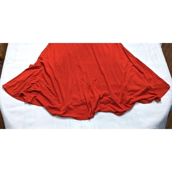 JOAN VASS Tomato Red Sleeveless Swing Tank A-line Mini Dress Tunic Size XS - Picture 5 of 6